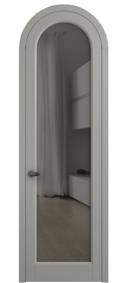 Межкомнатная дверь Палаццо 6814 Матовый нейтральный серый Прозрачное серое стекло, триплекс Цена 865000 AMD | Volhovec