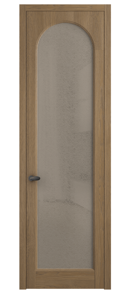 Межкомнатная дверь Палаццо 6804 Дуб мускатный матовый Фактурное бронзовое стекло "Лёд", триплекс Цена 1069100 AMD | Volhovec