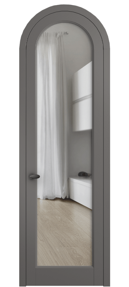 Межкомнатная дверь Палаццо 6814 Матовый классический серый Прозрачное стекло Цена 844100 AMD | Volhovec