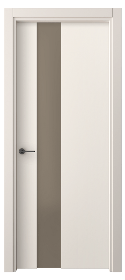 Межкомнатная дверь Фридом 4224 ПЭТ кремово-белый Сатинированное бронзовое стекло, триплекс Цена 214100 AMD | Volhovec