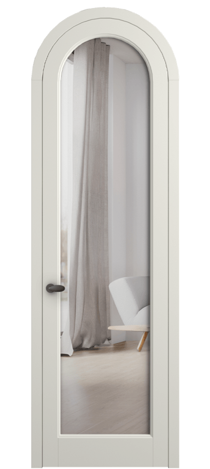 Межкомнатная дверь Палаццо 6814 Матовый жемчужный Двустороннее зеркало, триплекс Цена 857600 AMD | Volhovec