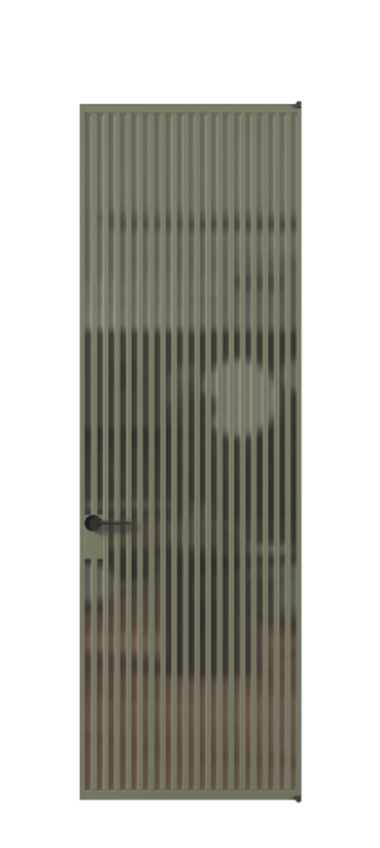 Алюминиевая дверь АЛПЛ040.06 Алюминий оливковый тёмный Сатинированное бронзовое стекло, триплекс Цена 1304900  | Volhovec