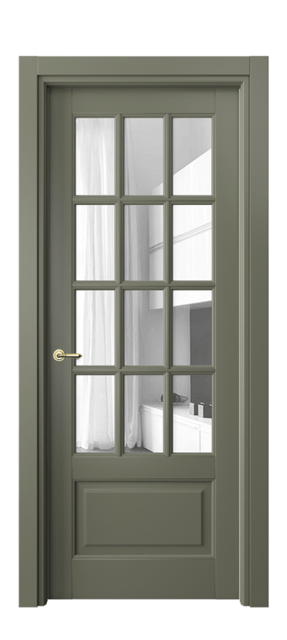 Межкомнатная дверь Toscana Grigliato 6313 Бук оливковый тёмный Прозрачное стекло Цена 114199 ₽ | Volhovec