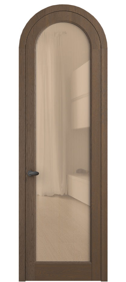 Межкомнатная дверь Палаццо 6814 Дуб туманный матовый Рифлёное оранжевое стекло "Дюна", триплекс Цена 1432100 AMD | Volhovec