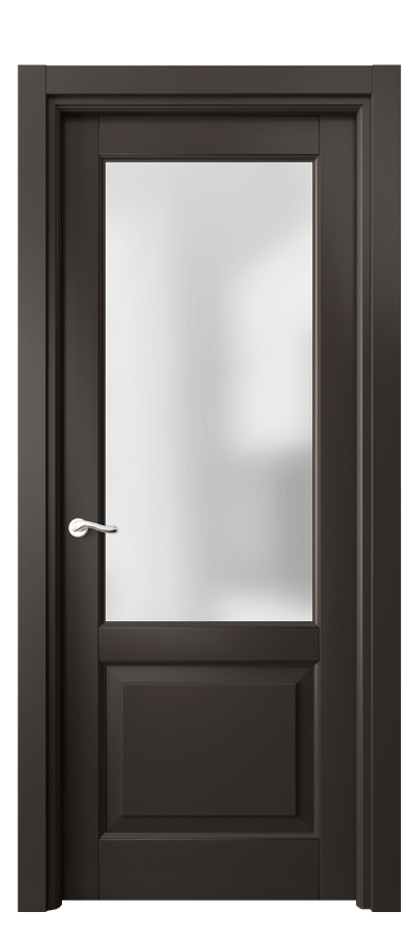 Межкомнатная дверь Лигнум 0740 Матовый антрацит Сатинированное стекло Цена 656860 AMD | Volhovec