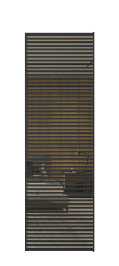 Алюминиевая дверь АЛПЛ040.07 Алюминий Черный Рефлективное бронзовое стекло "Stopsol", калёное Цена 44048970  | Volhovec