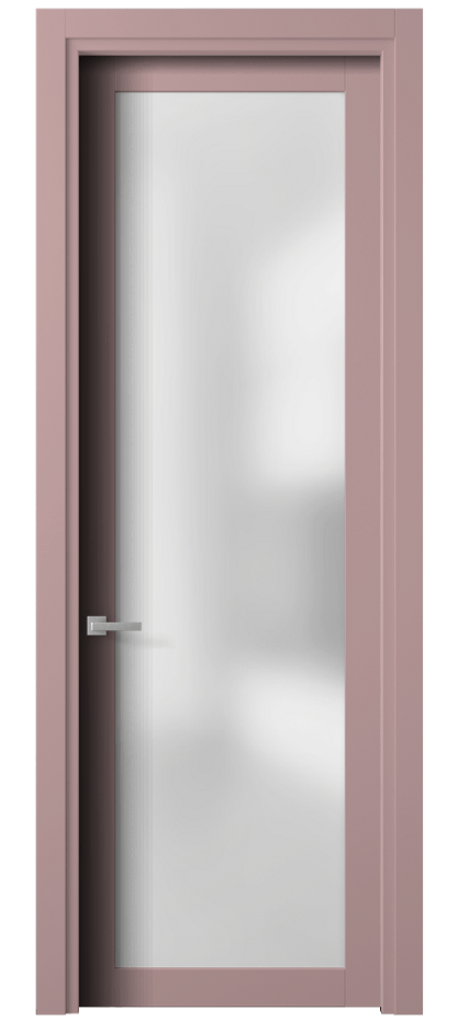 Межкомнатная дверь Планум 2102 Матовый белоснежный Сатинированное стекло Цена 443600 AMD | Volhovec