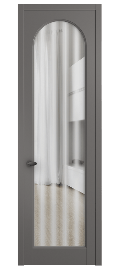 Межкомнатная дверь Палаццо 6804 Матовый классический серый Рифлёное стекло "Дюна", триплекс Цена 694800 AMD | Volhovec
