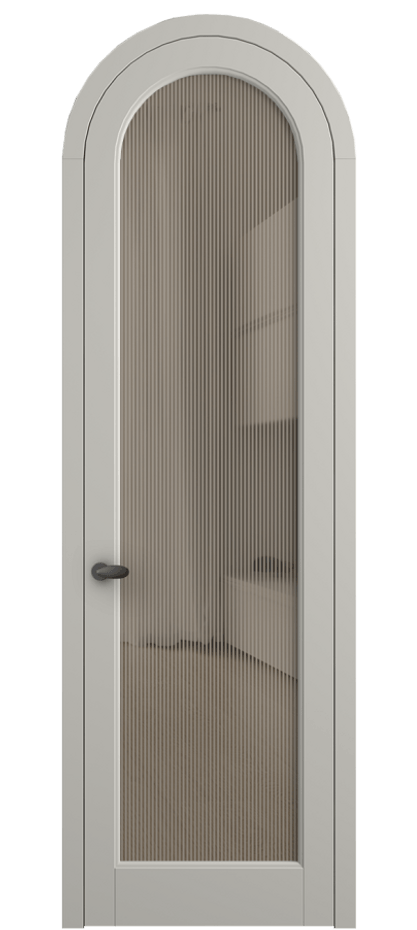 Межкомнатная дверь Палаццо 6814 Матовый тёплый серый Рифлёное бронзовое стекло "Дюна", триплекс Цена 884500 AMD | Volhovec