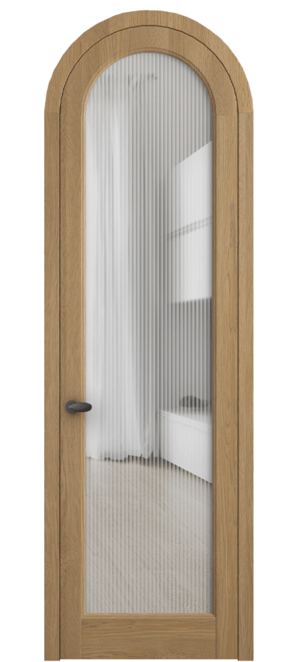 Межкомнатная дверь Palazzo 6814 Дуб пшеничный матовый Рифлёное стекло "Moru", триплекс Цена 1363160 AMD | Volhovec