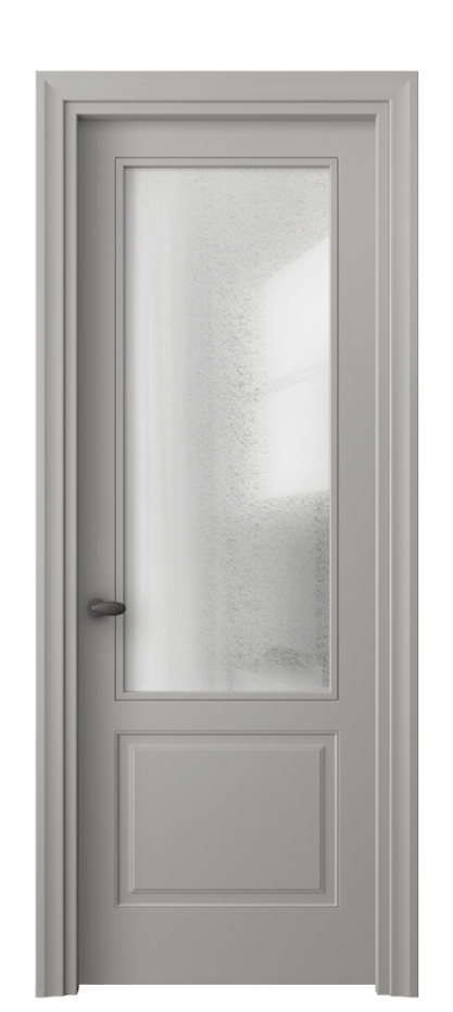 Межкомнатная дверь Esse 8552 Матовый нейтральный серый Фактурное стекло "Лёд", триплекс Цена 379280 AMD | Volhovec