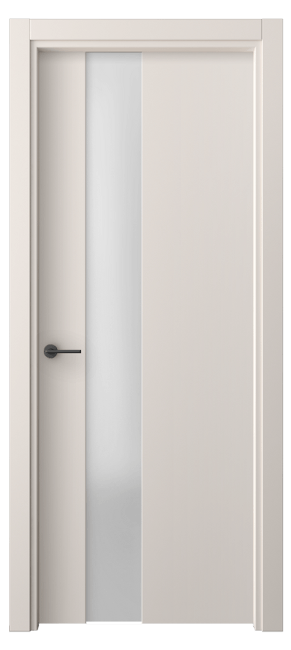 Межкомнатная дверь Freedom 4224 ПЭТ тёплый-белый Сатинированное стекло Цена 207700 AMD | Volhovec