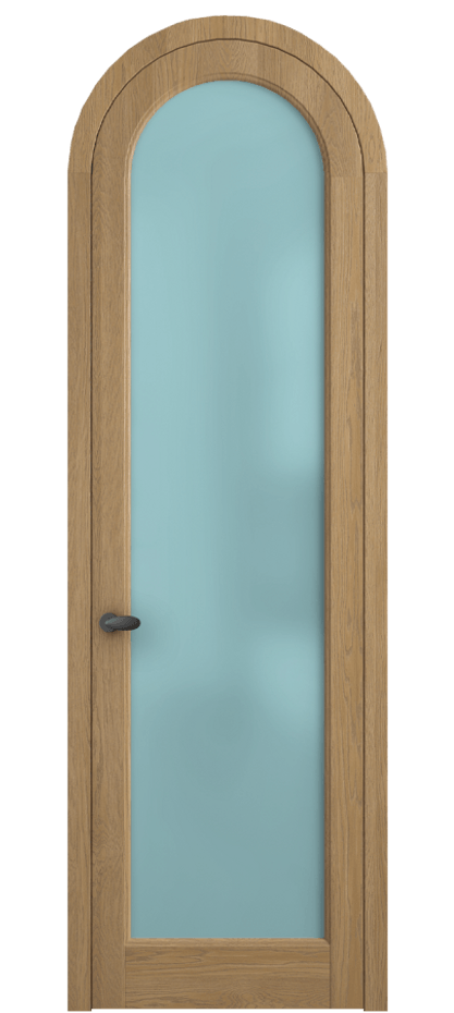 Межкомнатная дверь Палаццо 6814 Дуб пшеничный матовый Сатинированное голубое стекло, триплекс Цена 1391600 AMD | Volhovec