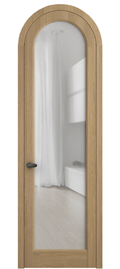 Межкомнатная дверь Палаццо 6814 Дуб соломенный матовый Рифлёное стекло "Дюна", триплекс Цена 1432100 AMD | Volhovec