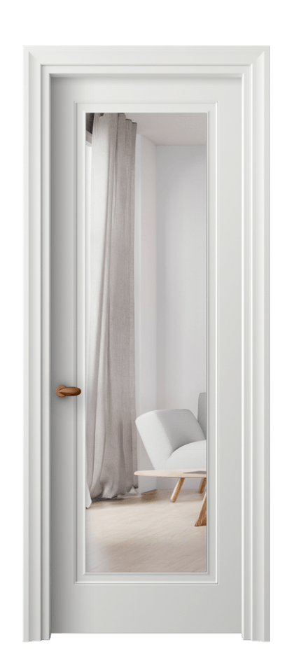 Межкомнатная дверь Esse 8503 Матовый светло-серый Двустороннее зеркало, триплекс, 7 мм Цена 321010 AMD | Volhovec