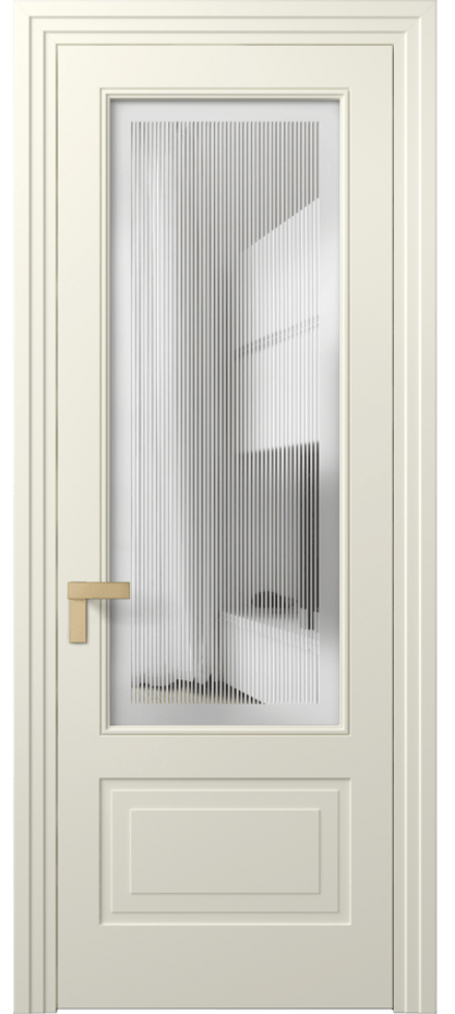 Межкомнатная дверь Rocca 8342 Матовый молочно-белый Сатинированное с гравировкой "Каннелюры", триплекс, 7 мм Цена 86899 ₽ | Volhovec