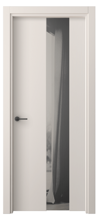 Межкомнатная дверь Фридом 4226 ПЭТ тёплый-белый Двустороннее серое зеркало, триплекс Цена 234000 AMD | Volhovec