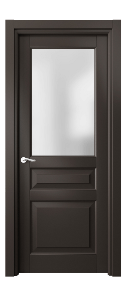 Межкомнатная дверь Лигнум 0710 Матовый антрацит Сатинированное стекло Цена 668320 AMD | Volhovec