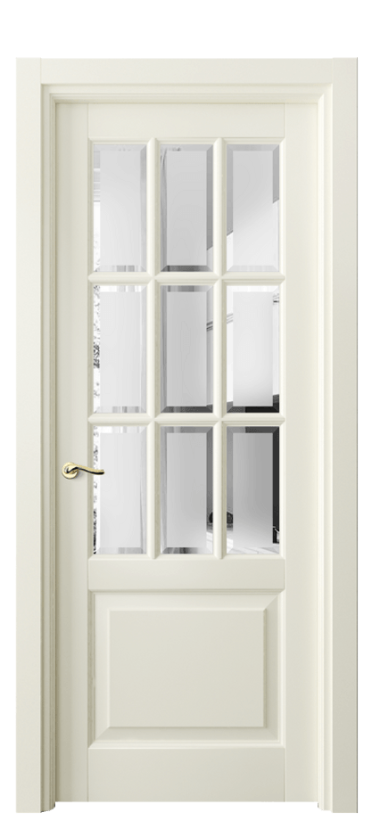 Межкомнатная дверь Лигнум 0748 Матовый молочно-белый Сатинированное стекло с фацетом Цена 826810 AMD | Volhovec