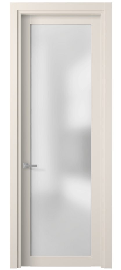 Межкомнатная дверь Planum 2102 ПЭТ кремово-белый Сатинированное стекло Цена 171020 AMD | Volhovec