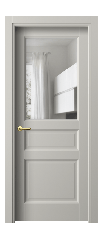 Межкомнатная дверь Галант 1432 Матовый тёплый серый Прозрачное стекло Цена 63010 сом | Volhovec