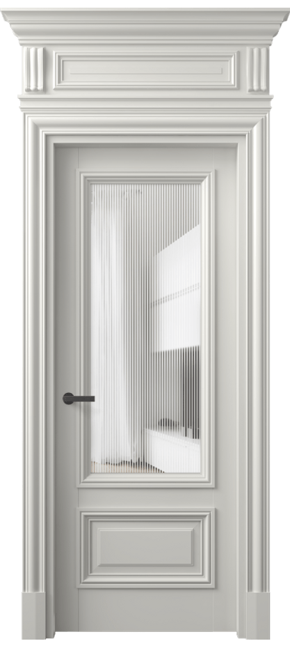 Межкомнатная дверь Antique 7306 Бук серый Рифлёное стекло "Дюна", триплекс Цена 231840 сом | Volhovec