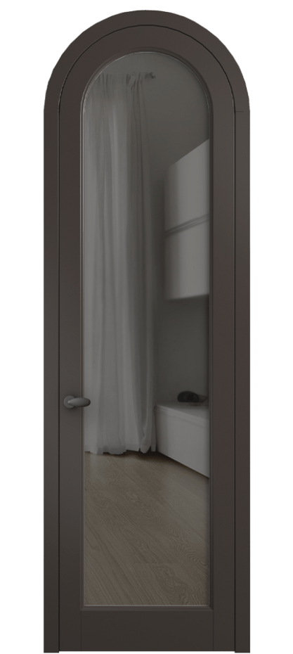 Межкомнатная дверь Палаццо 6814 Матовый антрацит Прозрачное серое стекло, триплекс Цена 844100 AMD | Volhovec