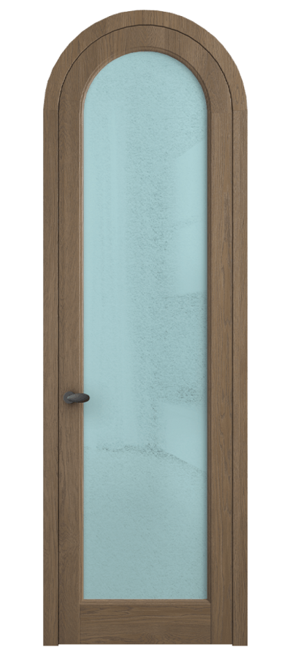 Межкомнатная дверь Palazzo 6814 Дуб джутовый матовый Фактурное голубое стекло "Лёд", триплекс Цена 1432100 AMD | Volhovec