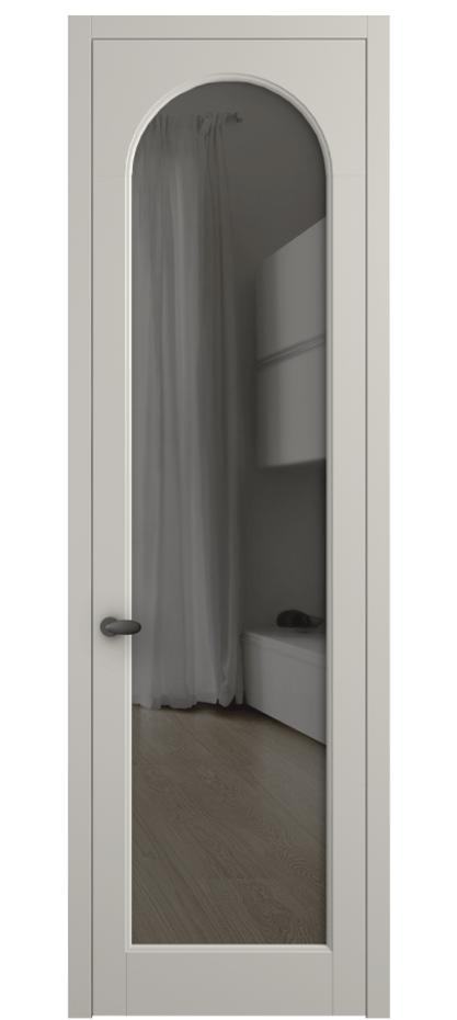 Межкомнатная дверь Палаццо 6804 Матовый облачно-серый Прозрачное серое стекло, триплекс Цена 654400 AMD | Volhovec