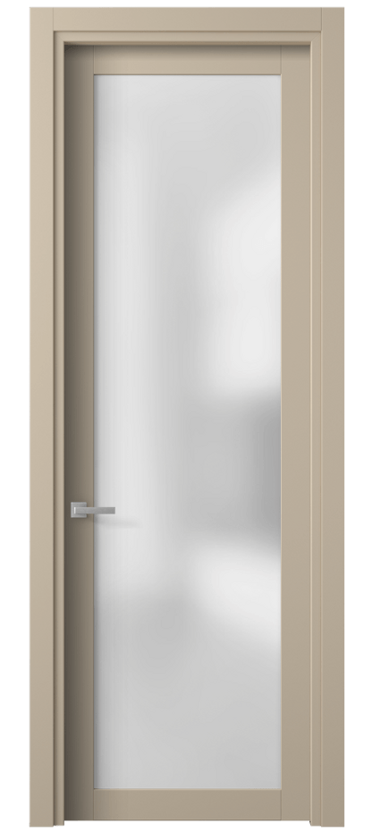 Межкомнатная дверь Planum 2102 ПЭТ серо-коричневый  Сатинированное стекло Цена 171020 AMD | Volhovec