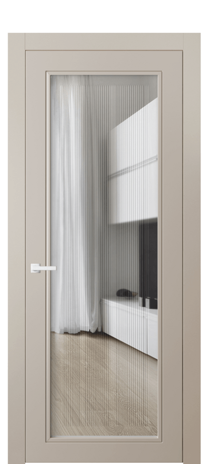 Дверь межкомнатная Нео Классик 8000 Матовый светло-бежевый Прозрачное стекло с гравировкой "Каннелюры", триплекс Гладкий компланарный наличник МСБЖ Цена 564470 AMD Наличники уже входят в базовый комплект. Фабрика дверей Волховец 8 (800) 551 43 19 Межкомнатная дверь Нео Классик 8000 Матовый светло-бежевый Прозрачное стекло с гравировкой "Каннелюры", триплекс Цена 564470 AMD | Volhovec