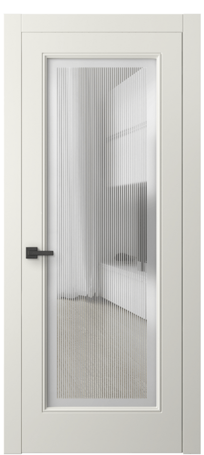 Межкомнатная дверь Линия 8300 Матовый жемчужный Сатинированное с гравировкой "Каннелюры", триплекс Цена 564470 AMD | Volhovec