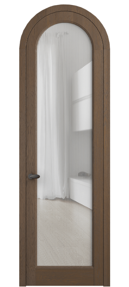 Межкомнатная дверь Палаццо 6814 Дуб туманный матовый Рифлёное стекло "Дюна", триплекс Цена 1432100 AMD | Volhovec