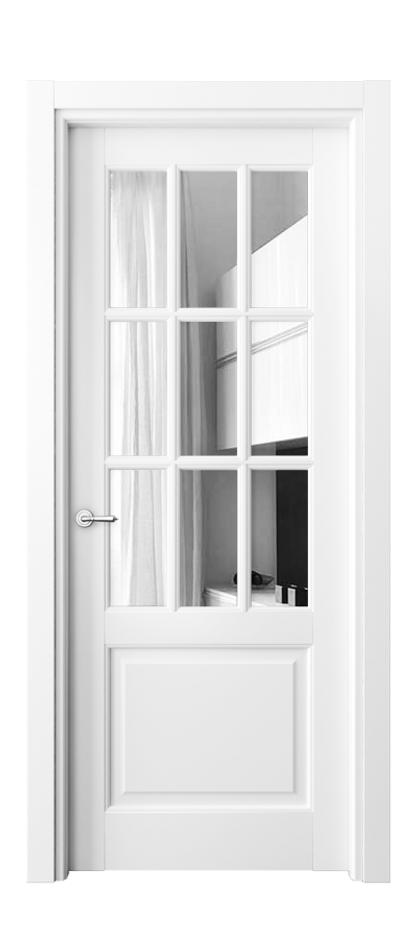Межкомнатная дверь Тоскана Грильято 6312 Матовый белоснежный Двустороннее зеркало, триплекс Цена 790390 AMD | Volhovec
