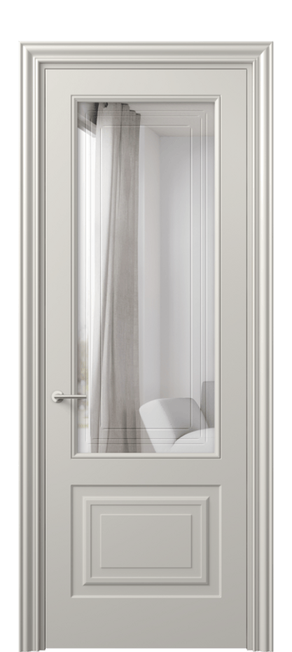 Межкомнатная дверь Маскот 8452 Матовый облачно-серый Двустороннее зеркало с гравировкой "Грани"», триплекс Цена 569860 AMD | Volhovec