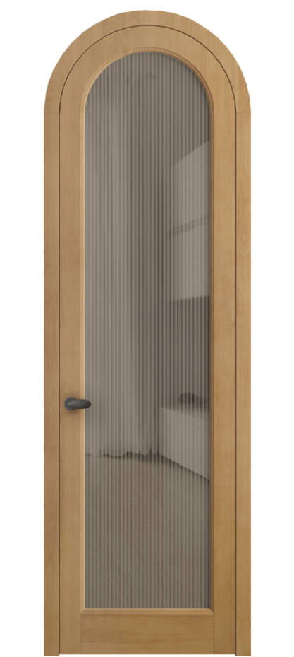 Межкомнатная дверь Палаццо 6814 Бук натуральный матовый Рифлёное бронзовое стекло "Moru", триплекс Цена 9400 AZE | Volhovec