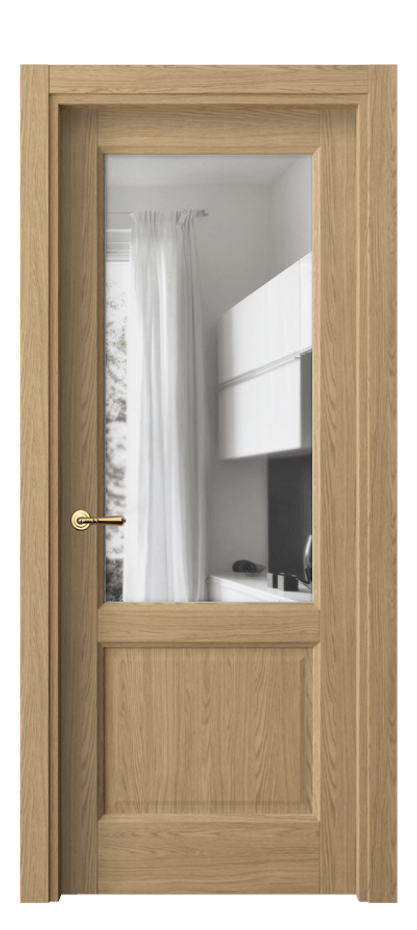 Межкомнатная дверь Galant 1422 Жемчужный дуб Прозрачное стекло Цена 245470 AMD | Volhovec
