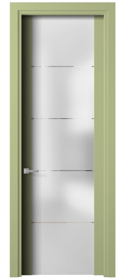 Межкомнатная дверь Planum 4114 Матовый белоснежный Сатинированное стекло с гравировкой «КВАДРО», триплекс Цена 526600 AMD | Volhovec
