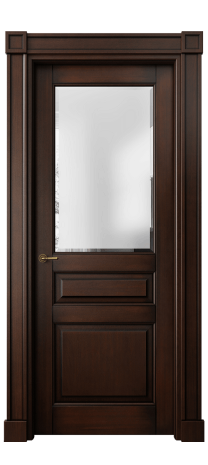 Межкомнатная дверь Toscana Plano 6304 Бук тёмный с патиной Сатинированное стекло с фацетом Цена 8150 AZE | Volhovec