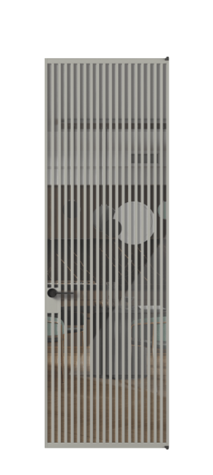 Алюминиевая дверь АЛПЛ040.06 Алюминий нейтральный серый Рефлективное прозрачное стекло "Stopsol", калёное Цена 1570610  | Volhovec