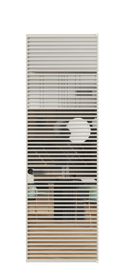 Алюминиевая дверь АЛПЛ040.07 Алюминий облачно-серый Прозрачное стекло "Crystal Vision", калёное, 6 мм Цена 1234500  | Volhovec