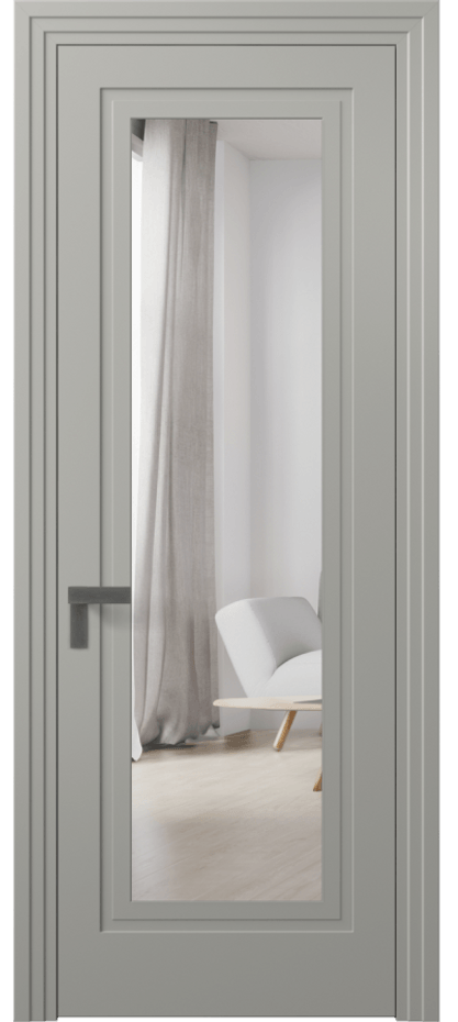 Межкомнатная дверь Rocca 8303 Матовый нейтральный серый Двустороннее зеркало, триплекс Цена 420280 AMD | Volhovec