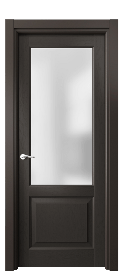 Межкомнатная дверь Лигнум 0740 Дуб антрацит Сатинированное стекло Цена 872670 AMD | Volhovec