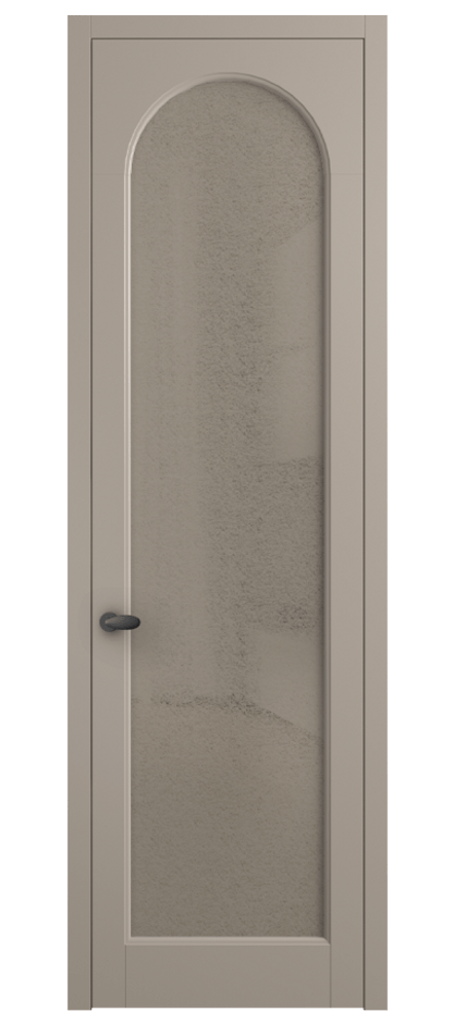 Межкомнатная дверь Палаццо 6804 Матовый бисквитный Фактурное бронзовое стекло "Лёд", триплекс Цена 694800 AMD | Volhovec