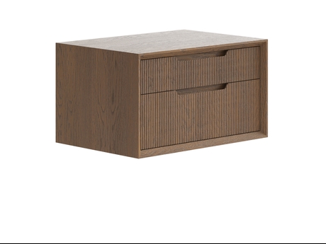 Мебель Тумба подвесная прикроватная Velvet 2 ящика. Цвет Дуб туманный матовый. Материал Массив дуба матовый. Коллекция Тумба подвесная прикроватная Velvet 2 ящика. Картинка.