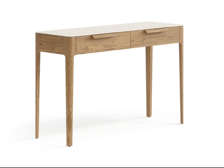 Мебель Консоль Piega 2 ящика. Цвет Дуб мускатный матовый. Материал Массив дуба матовый. Коллекция Консоль Piega 2 ящика. Картинка.