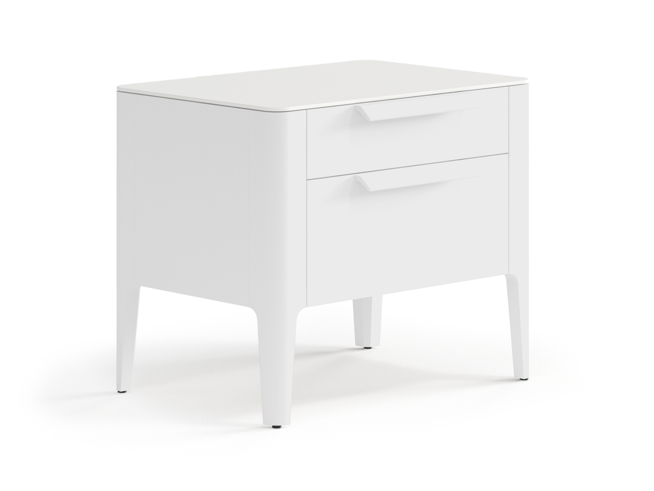 Тумба прикроватная Piega 2 ящика Матовый белоснежный