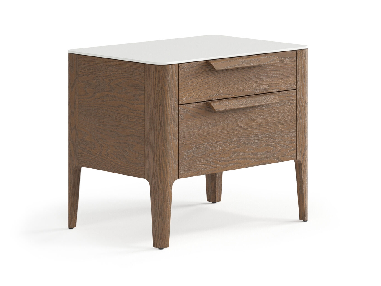 Тумба прикроватная Piega 2 ящика дуб туманный матовый