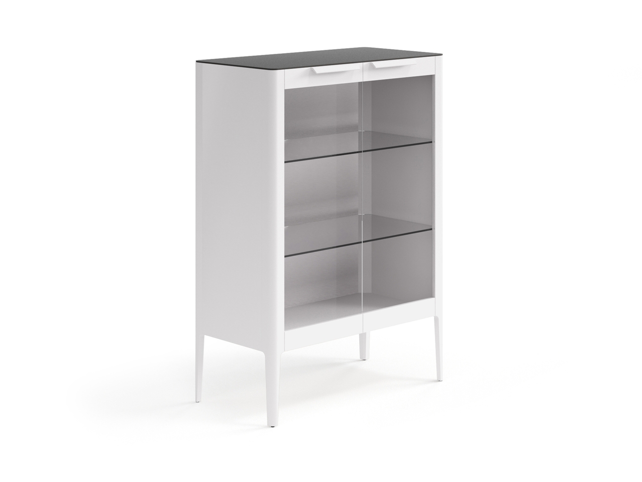 Витрина Piega Матовый пудровый белый