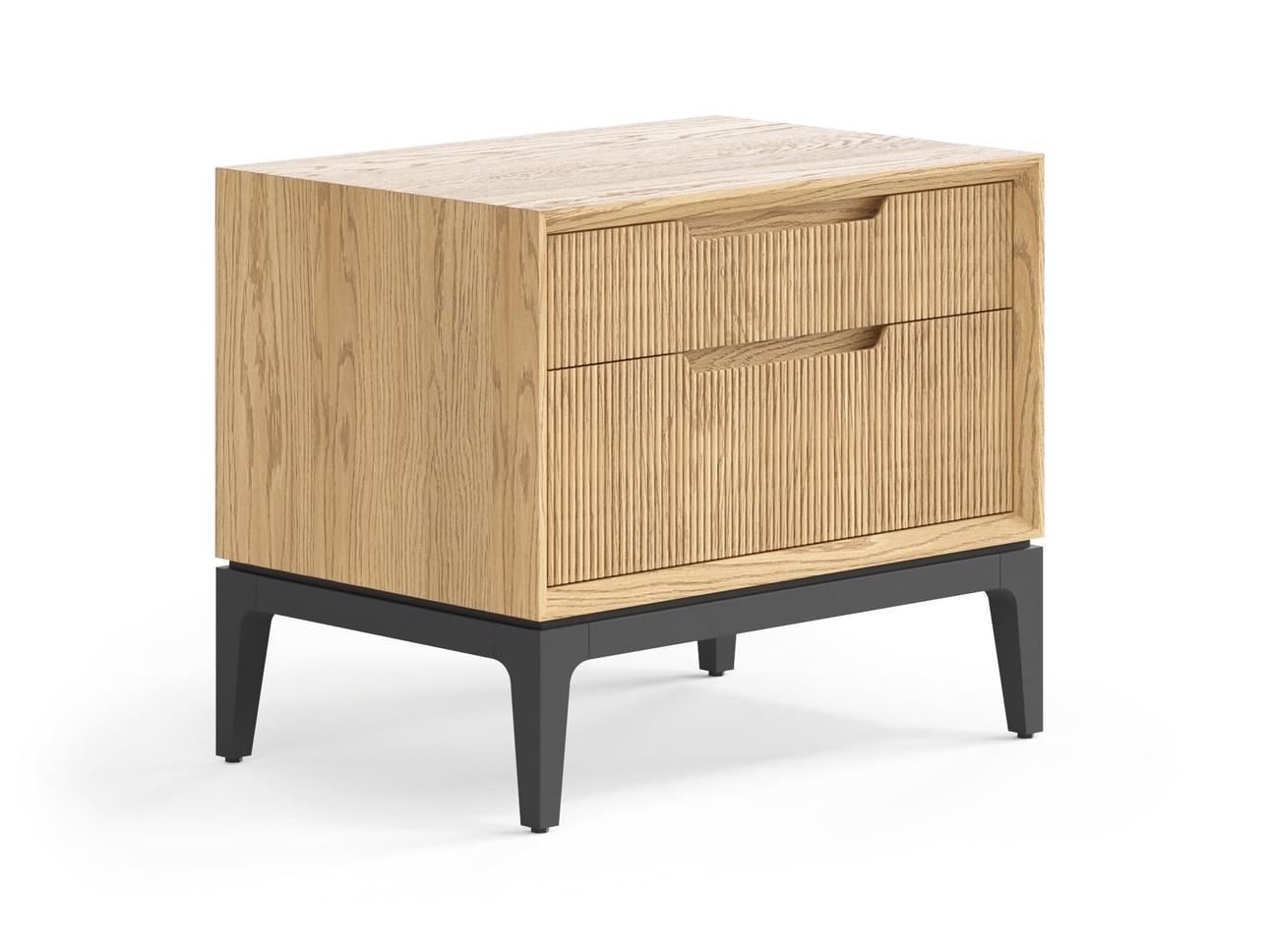 Тумба прикроватная Velvet 2 ящика дуб соломенный матовый